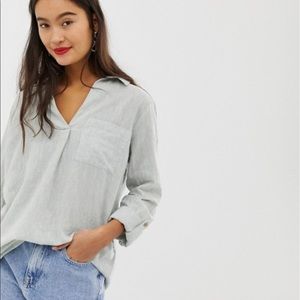 Mint Green Linen Shirt - Women’s size 6